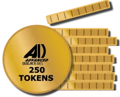 Advanced Diagnostic Programming Tokens - 250 Pack