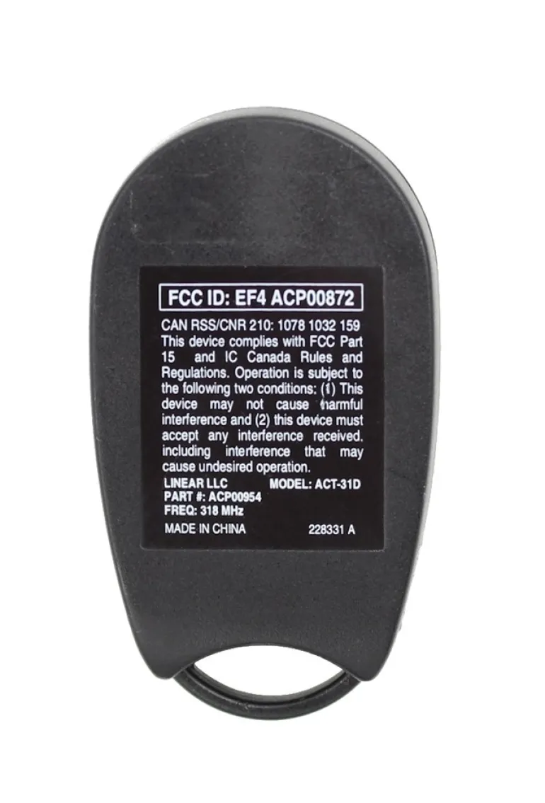 EF4 ACP00872 Factory OEM KEY FOB Keyless Entry Remote Alarm Replace