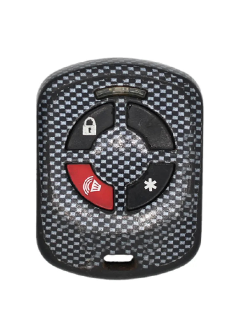JRMT 4BUTTONS RED HORN BLUE LIGHT Factory OEM KEY FOB Keyless Entry Remote Alarm