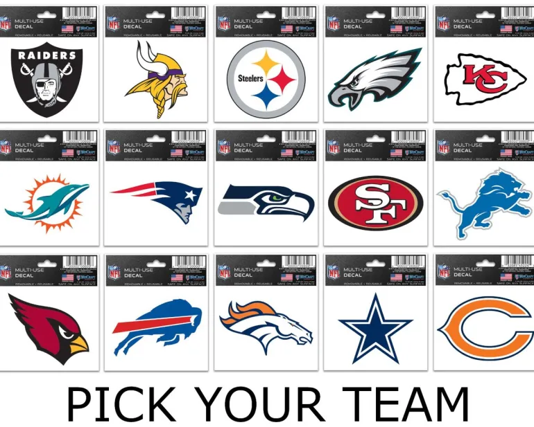 NFL Multi-Use Decal 3"x4" Officially Licensed