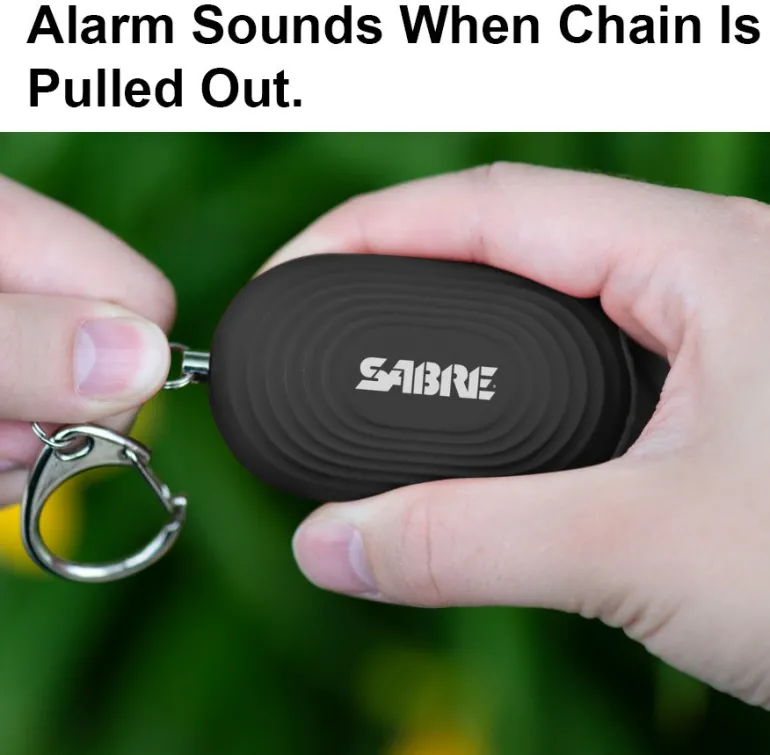Sabre Personal Alarm Keychain With LED Light