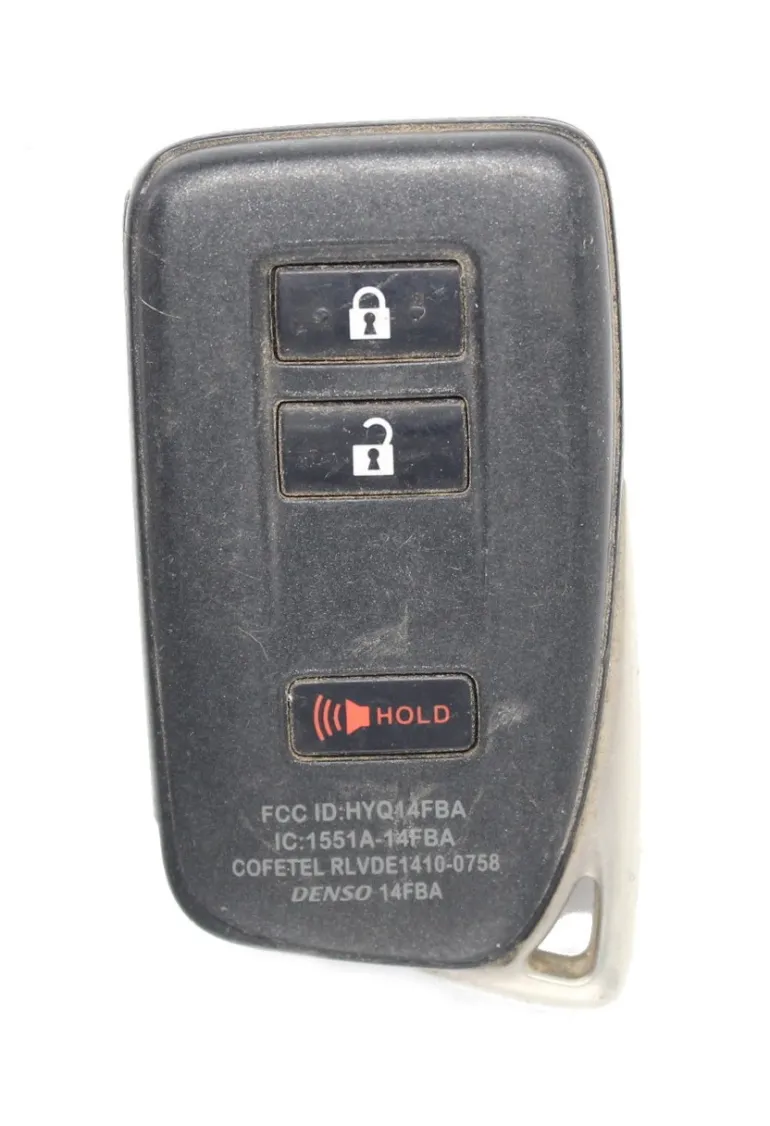 Unrefurbished Lexus OEM 281451-2110 AG HYQ14FBA 3 Button Key Fob - Grade C