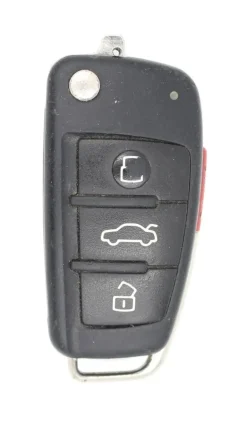 Unrefurbished OEM Audi 8E0 837 220 MYT 4073A 4 Button Key Fob - Grade C