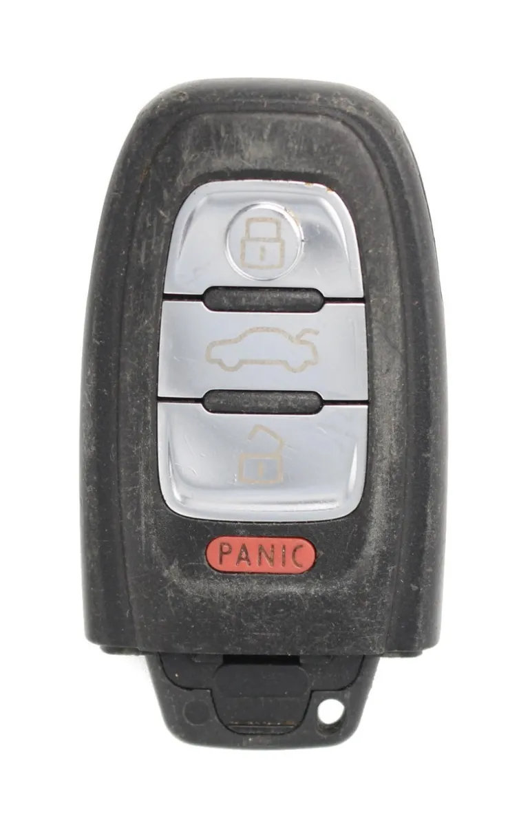 Unrefurbished OEM Audi 8T0.959.754 M IYZFBSB802 4 Button w/ Comfort Access Key Fob - Grade C