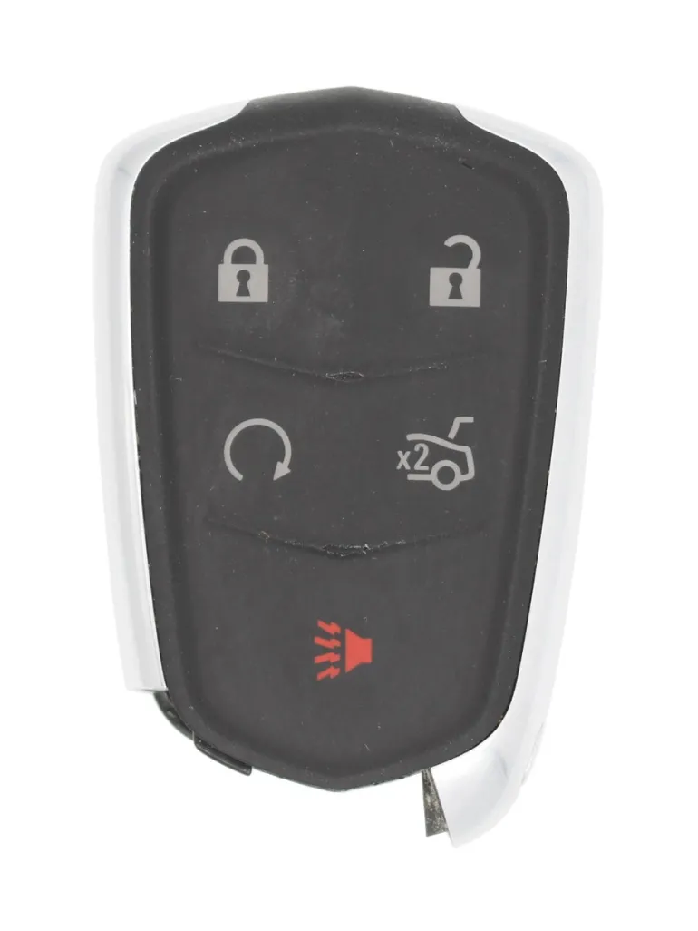 Unrefurbished OEM Cadillac HYQ2EB 5 Button Key Fob w/ Remote Start - Grade C