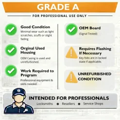 Unrefurbished OEM Cadillac YG0G20TB1 Key Fob 5 Button - Grade A