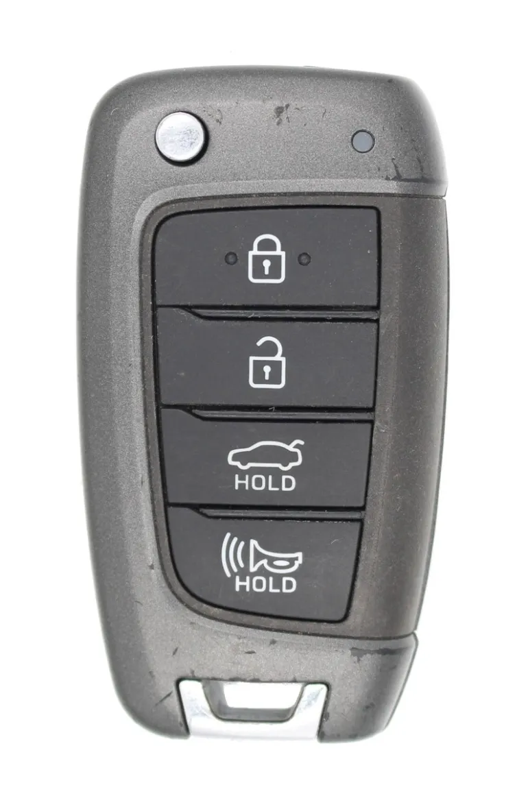 Unrefurbished OEM Hyundai 95430-AA100 NYOMBEC4TX2004 4 Button Key Fob - Grade A