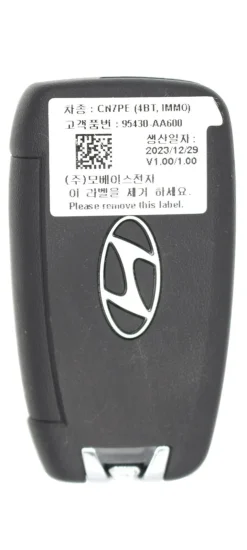 Unrefurbished OEM Hyundai 95430-AA600 NYOMBEC4TX2004 4 Button Key Fob - Grade A