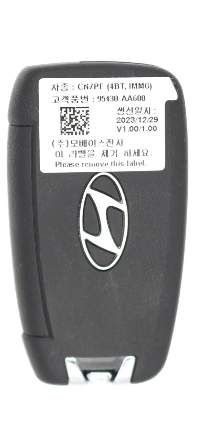 Unrefurbished OEM Hyundai 95430-AA600 NYOMBEC4TX2004 4 Button Key Fob - Grade A