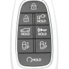 Unrefurbished OEM Hyundai CQOFD01480 8 Button Key Fob - Grade A