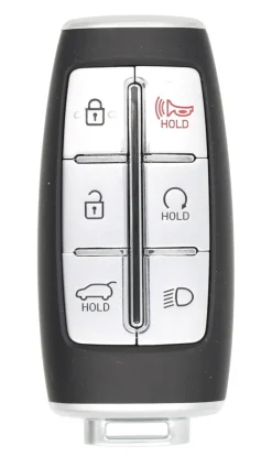 Unrefurbished OEM Hyundai 95440-T6100(JX1) TQ8-FOB-4F36 6 Button Key Fob - Grade A
