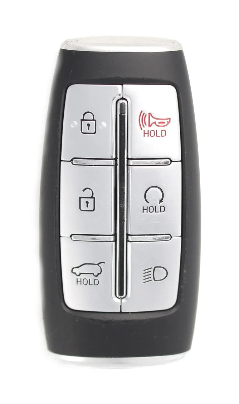 Unrefurbished OEM Hyundai 95440-T6100(JX1) TQ8-FOB-4F36 6 Button Key Fob - Grade C