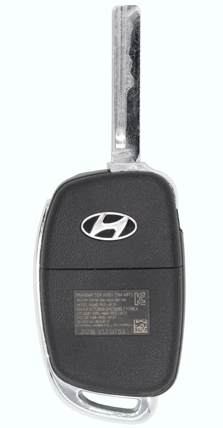Unrefurbished OEM Hyundai 95430-2W110 | DM-433-DO-NA 4 Button Key Fob - Grade A