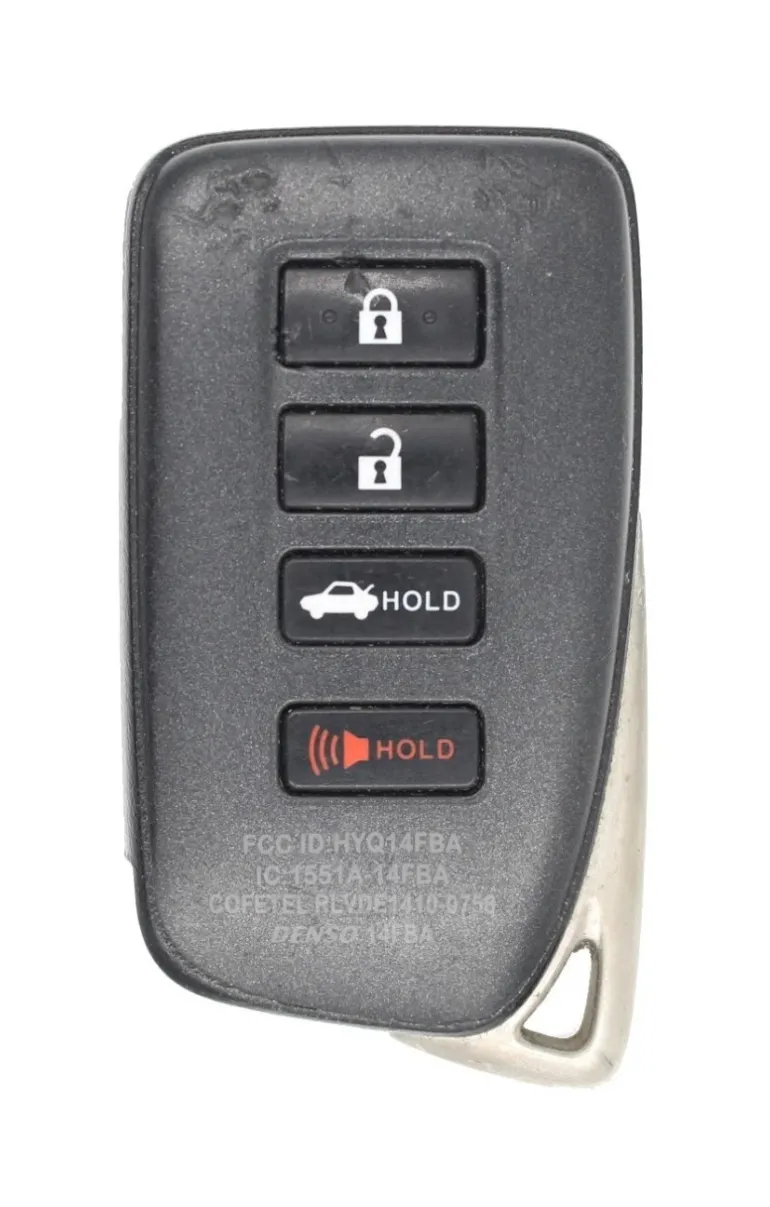 Unrefurbished OEM Lexus 281451-2020 AG HYQ14FBA 4 Button Key Fob - Grade C