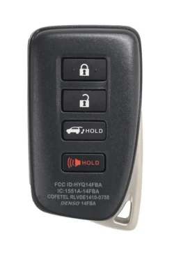 Unrefurbished OEM Lexus 281451-2110 AG HYQ14FBA 4 Button Key Fob w/ Hatch Release - Grade A