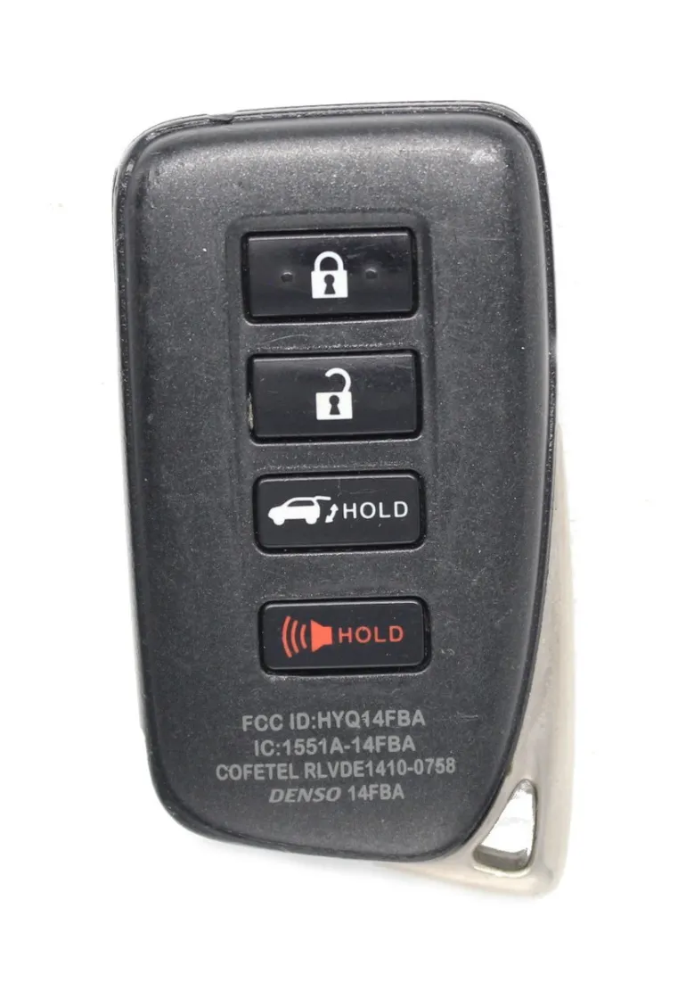 Unrefurbished OEM Lexus 281451-2110 AG HYQ14FBA 4 Button Key Fob - Grade C