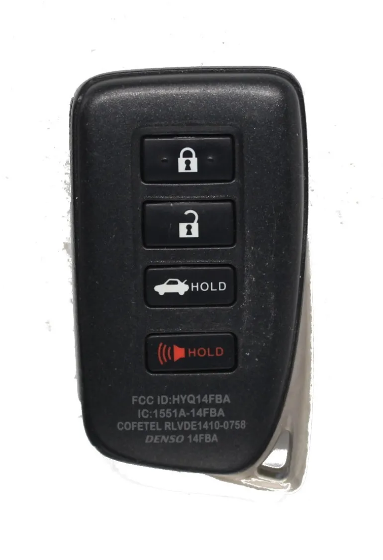 Unrefurbished OEM Lexus 281451-0020 G HYQ14FBA 4 Button Key Fob - Grade C