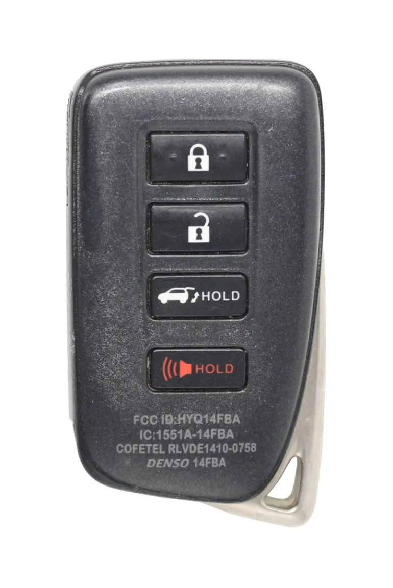 Unrefurbished OEM Lexus 89904-78470 HYQ14FBA 4 Button Key Fob - Grade C