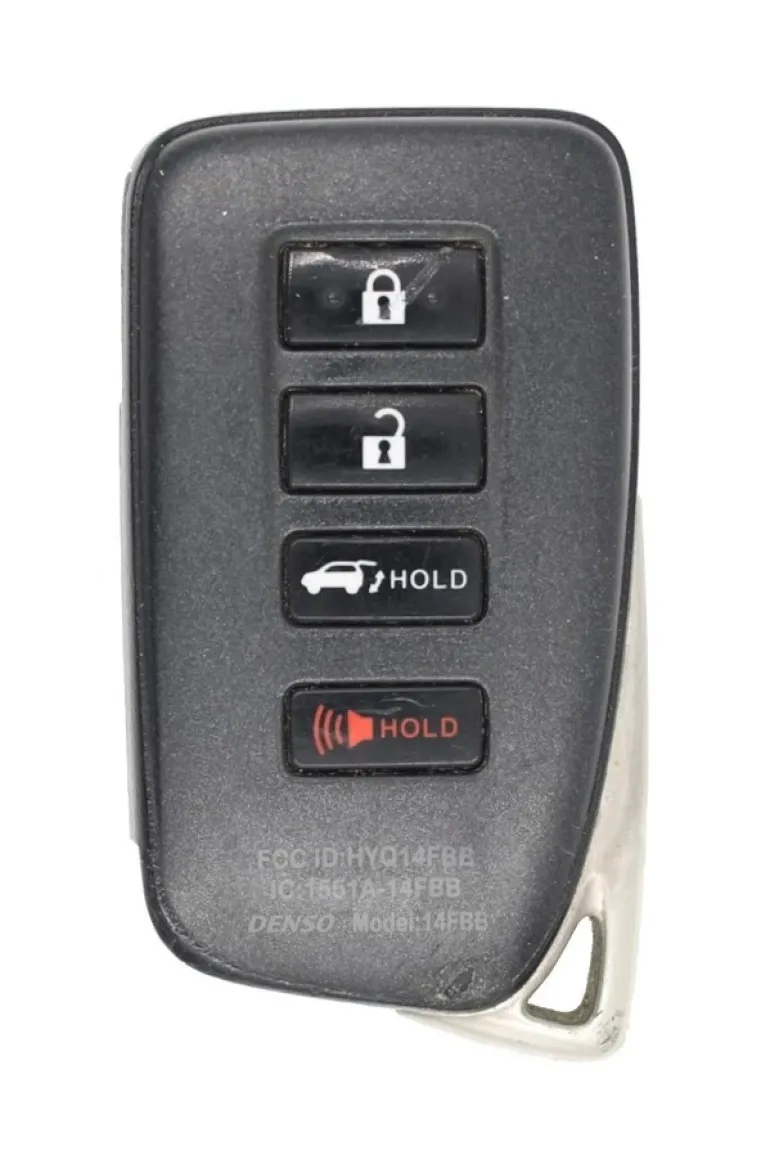 Unrefurbished OEM Lexus 231451-0010 HYQ14FBB 4 Button Key Fob - Grade C