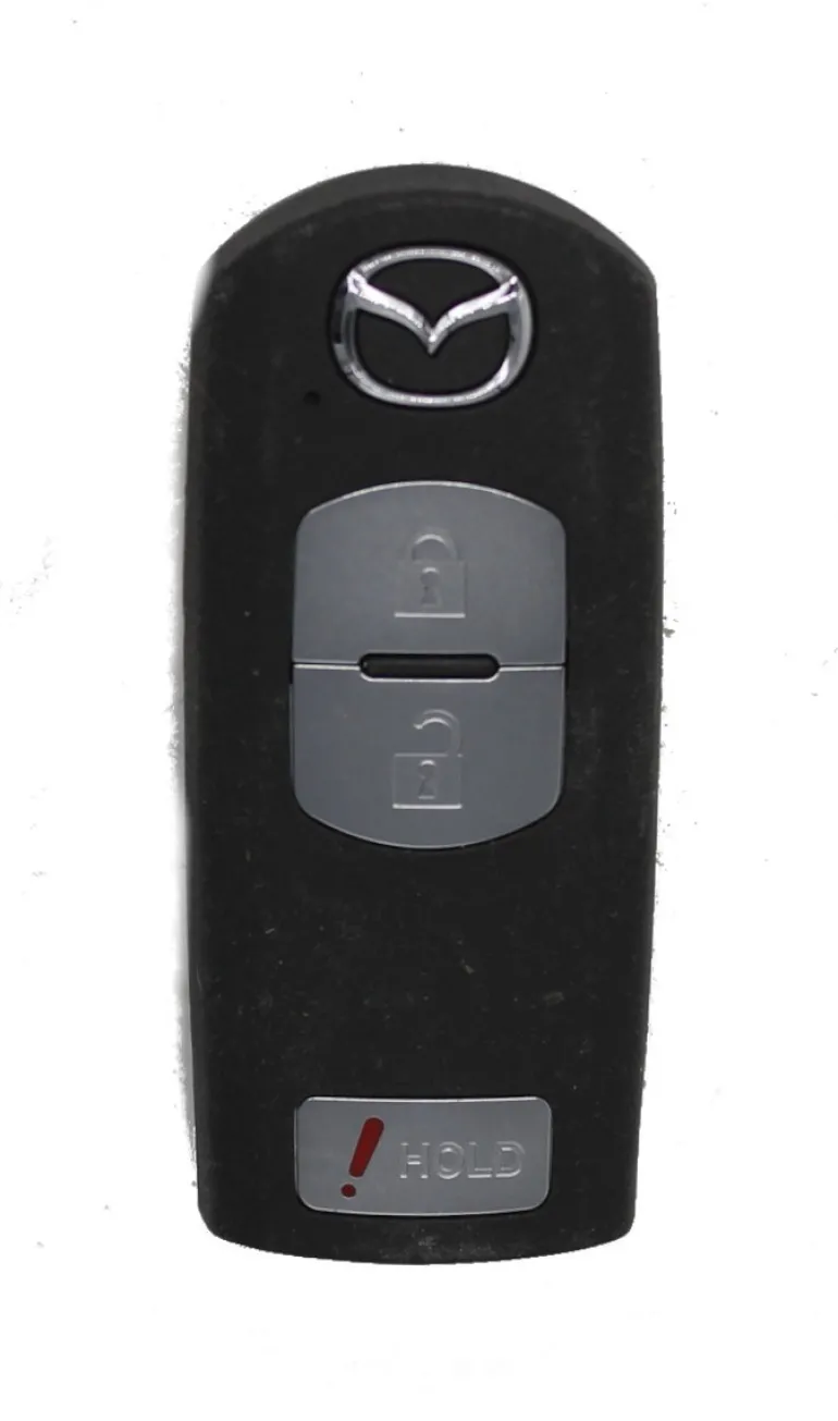 Unrefurbished OEM Mazda EHY5-67-5RYA WAZX1T763SKE11A04 3 Button Key Fob - Grade A