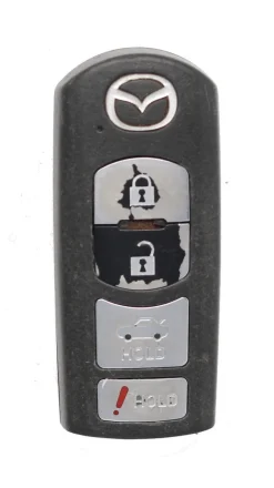 Unrefurbished OEM Mazda NHY8-67-5RYA WAZX1T763SKE11A04 4 Button Key Fob - Grade C