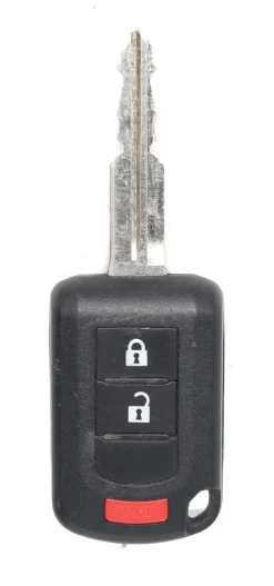 Unrefurbished OEM Mitsubishi J166N OUCJ166N 3 Button Key Fob - Grade C