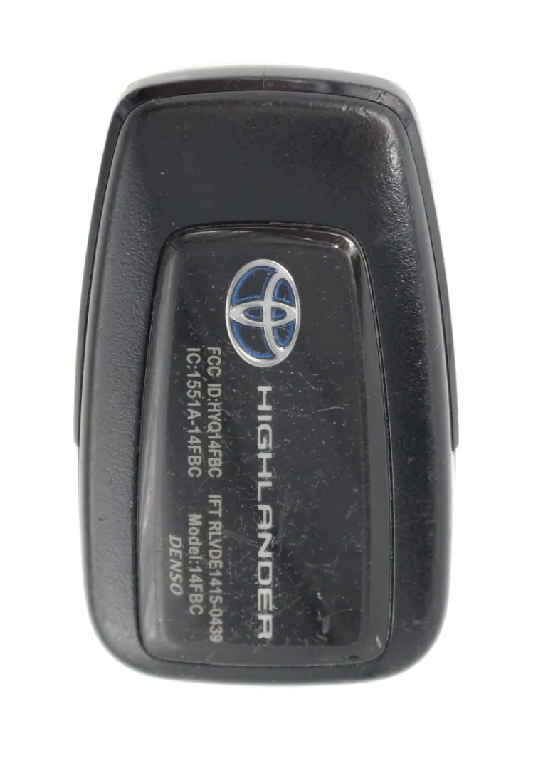 Unrefurbished OEM Toyota Highlander Hybrid HYQ14FBC 4 Button Key Fob - Grade C