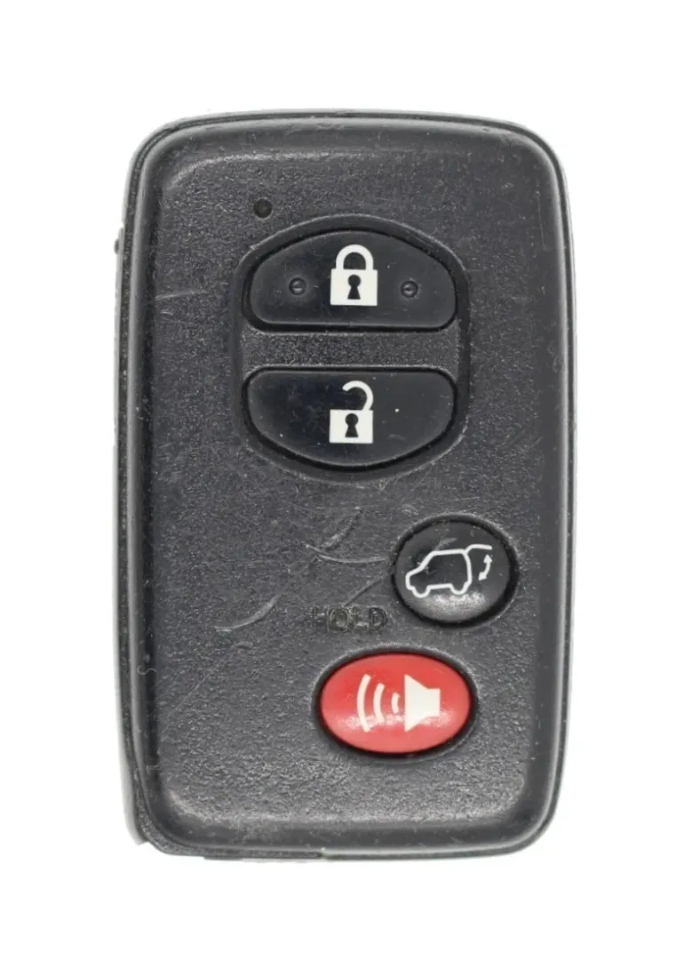 Unrefurbished OEM Toyota 271451-0140 HYQ14AAB 4 Button Key Fob w/ Hatch Release - Grade C
