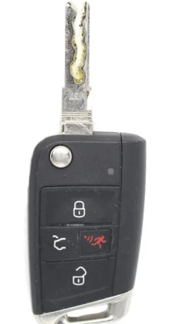 Unrefurbished OEM Volkswagen 5G0 959 752 BE NBGFS12P01 4 Button Key Fob - Grade A