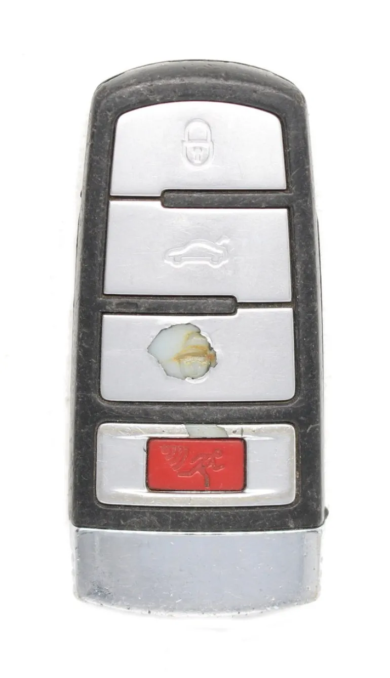 Unrefurbished OEM Volkswagen NBG009066T 4 Buttons Key Fob - Grade C